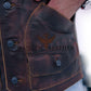 New Men's Biker Vintage Tan Brown Real Leather Motorcycle Vest