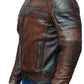 Men's New Cafe Racer Antique Brown Cowhide Leather | Majestic Leather Majestic Leather