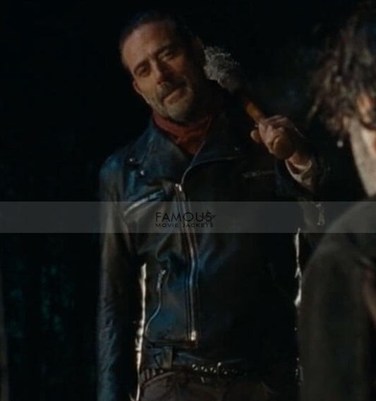 The Walking Dead Negan Leather Jacket | Majestic Leather — front view | Majestic Leather UK