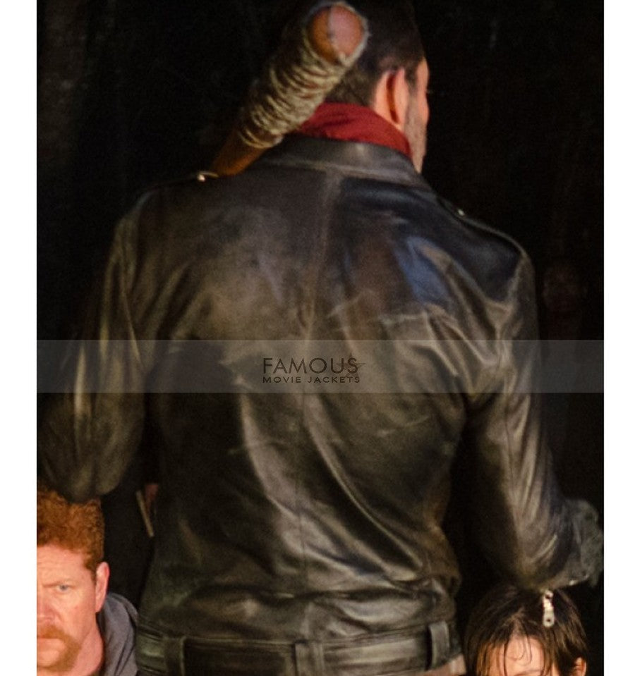 The Walking Dead Negan Leather Jacket | Majestic Leather — side profile | Majestic Leather UK