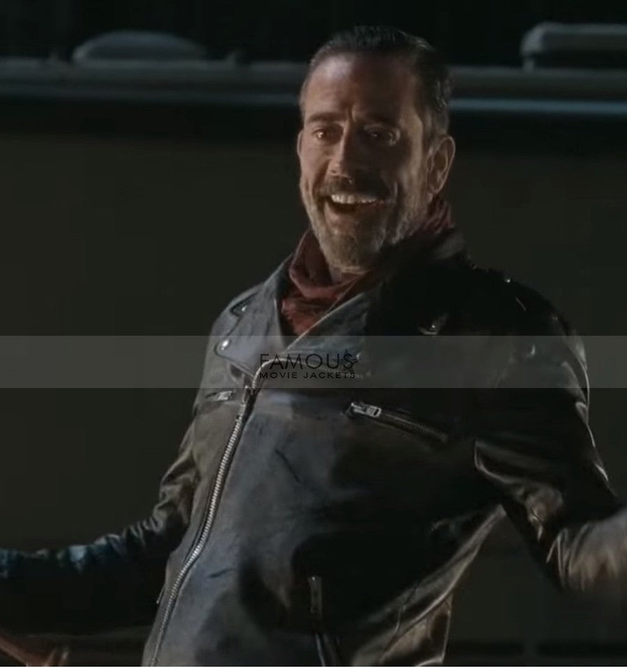 The Walking Dead Negan Leather Jacket | Majestic Leather — sleeve detail | Majestic Leather UK