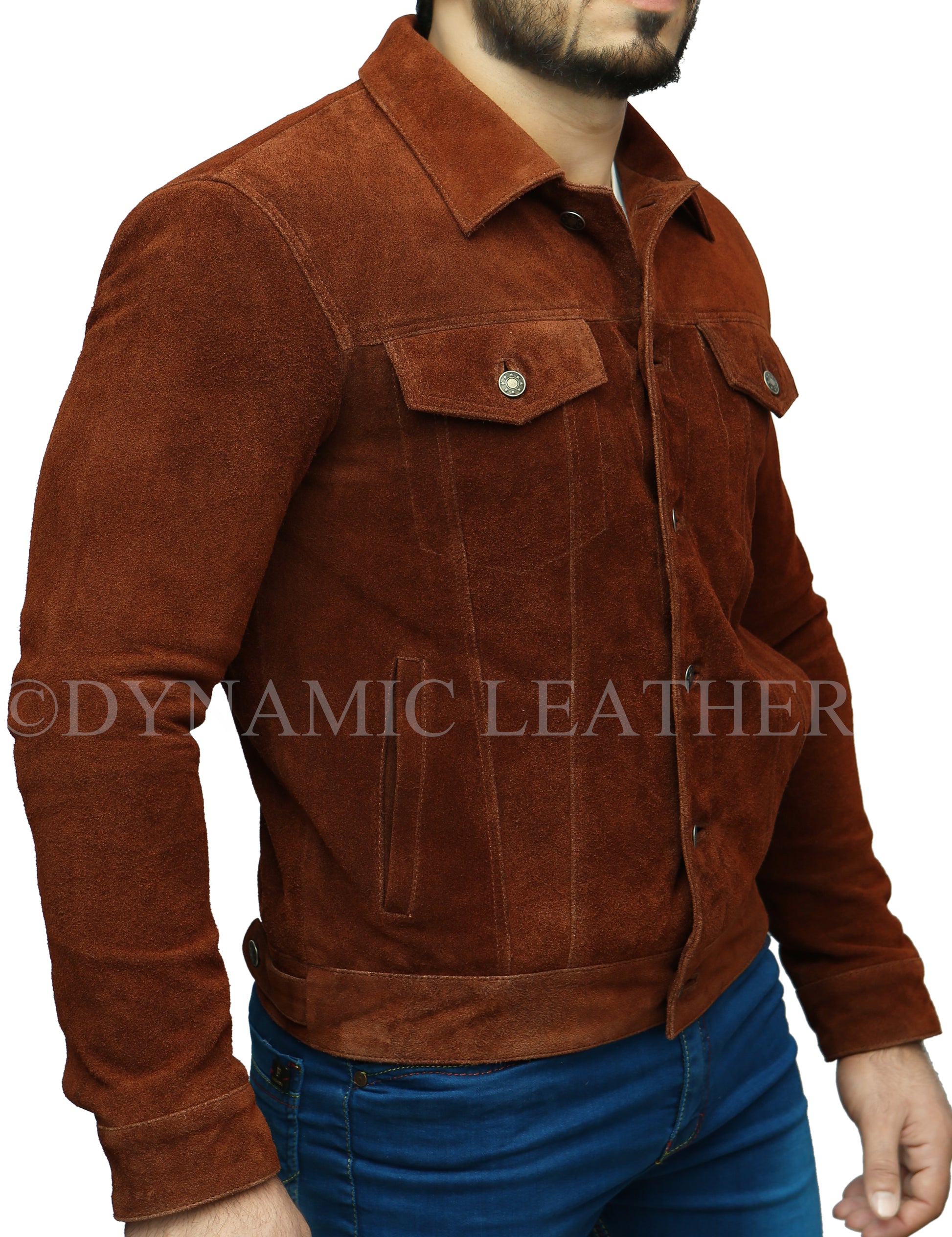 Wolverine Hugh Jackman Logan Brown Suede Leather Jacket | Majestic Leather Majestic Leather