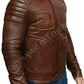 Men's Distressed Cafe Racer Brown Leather Jacket | Majestic Leather Majestic Leather