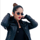 Women's New REAL TERMINATOR STYLE LEATHER HOODED VINTAGE SOFT LAMBSKIN JACKET Majestic Leather
