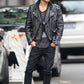 Majestic Leather - Mens New Biker Jared Leto Black Biker Leather Jacket