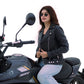 WOMEN REAL LEATHER CLASSIC BIKER LEATHER JACKET SOFT LAMBSKIN