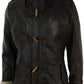 Men's Brown 3/4 Tan Hooded Safari Fur Winter Long Real Leather Jacket | Majestic Leather Majestic Leather