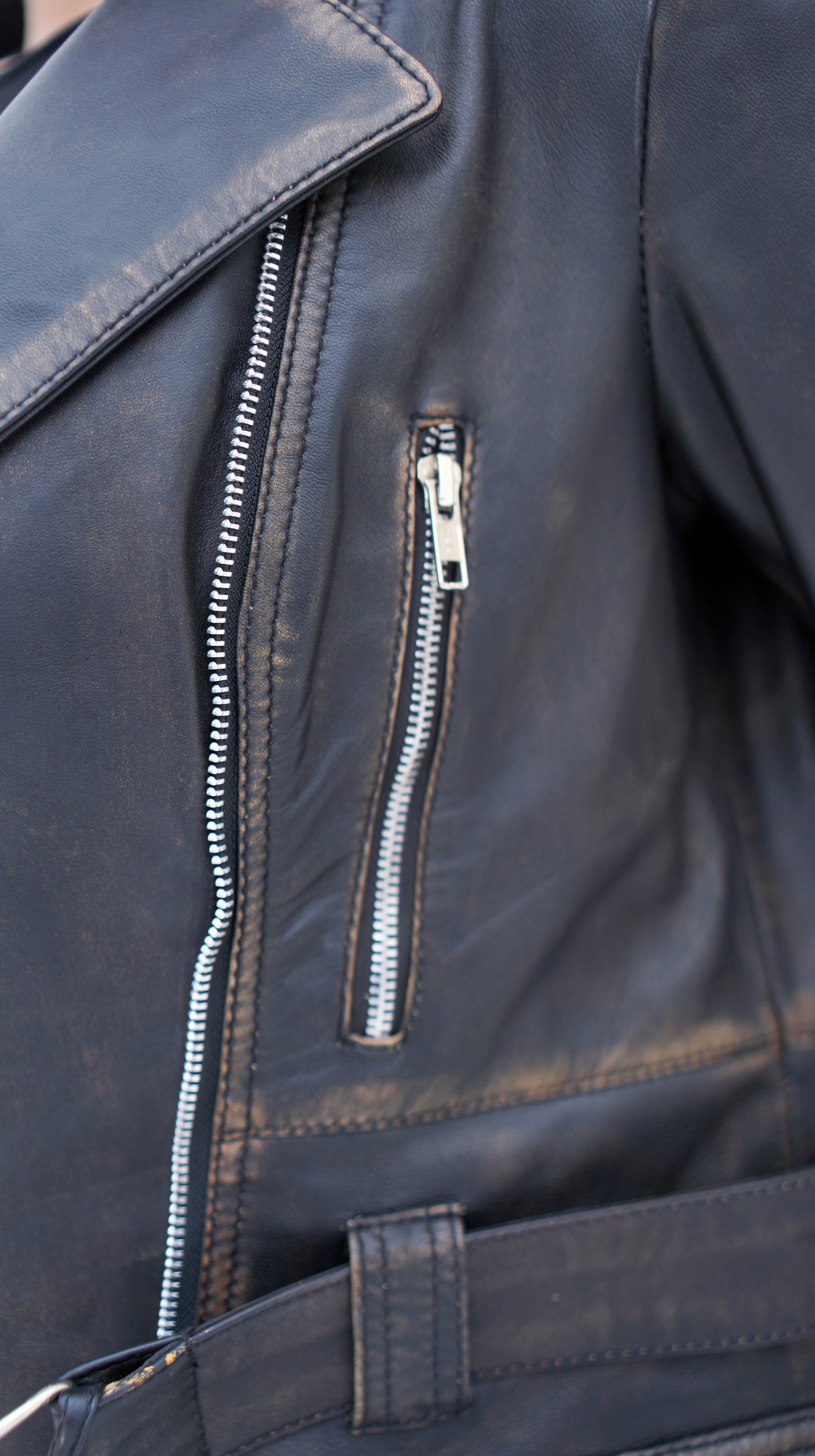 Women's New REAL LEATHER BIKER DISTRESS VINTAGE | Majestic Leather Majestic Leather