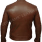 Men's Distressed Cafe Racer Brown Leather Jacket | Majestic Leather Majestic Leather