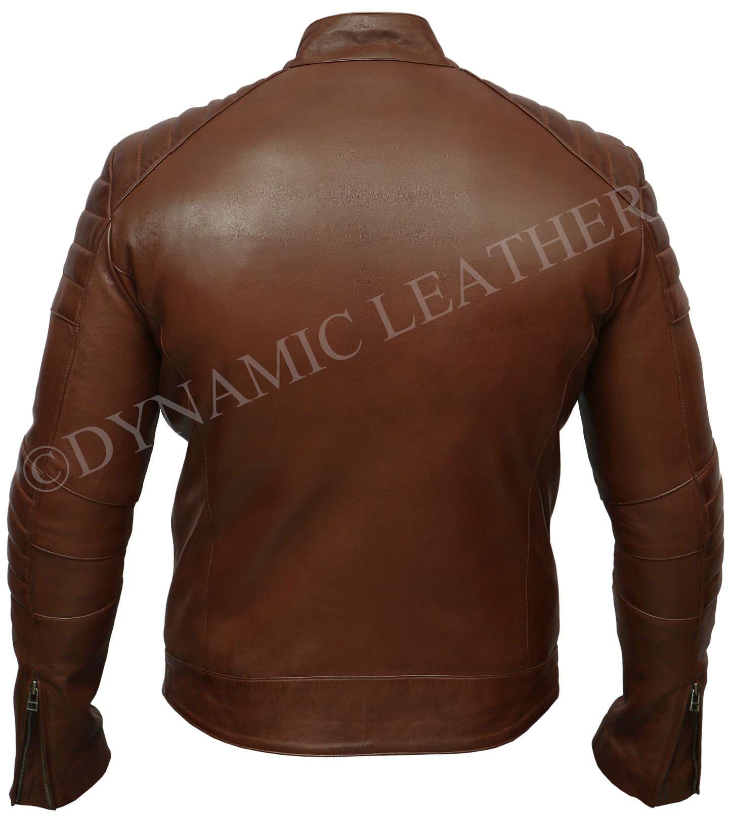 Men's Distressed Cafe Racer Brown Leather Jacket | Majestic Leather Majestic Leather