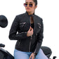 Women's New Real Leather Classic Biker Leather Jacket Soft Lambskin | Majestic Leather Majestic Leather