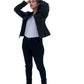 Women's New Real Black Soft Nubuck Suede Classic Shirt | Majestic Leather Majestic Leather