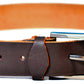 Men's Rustic Buffalo Brown Geninune Leather Belt Majestic Leather