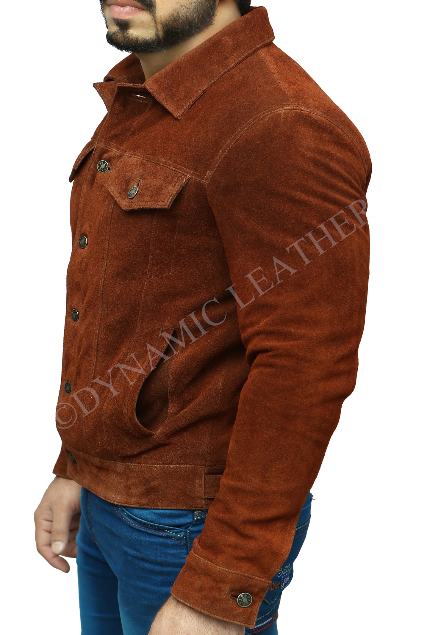 Wolverine Hugh Jackman Logan Brown Suede Leather Jacket | Majestic Leather Majestic Leather