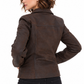 Women's New Real Black Soft Nubuck Suede Classic Jacket | Majestic Leather Majestic Leather