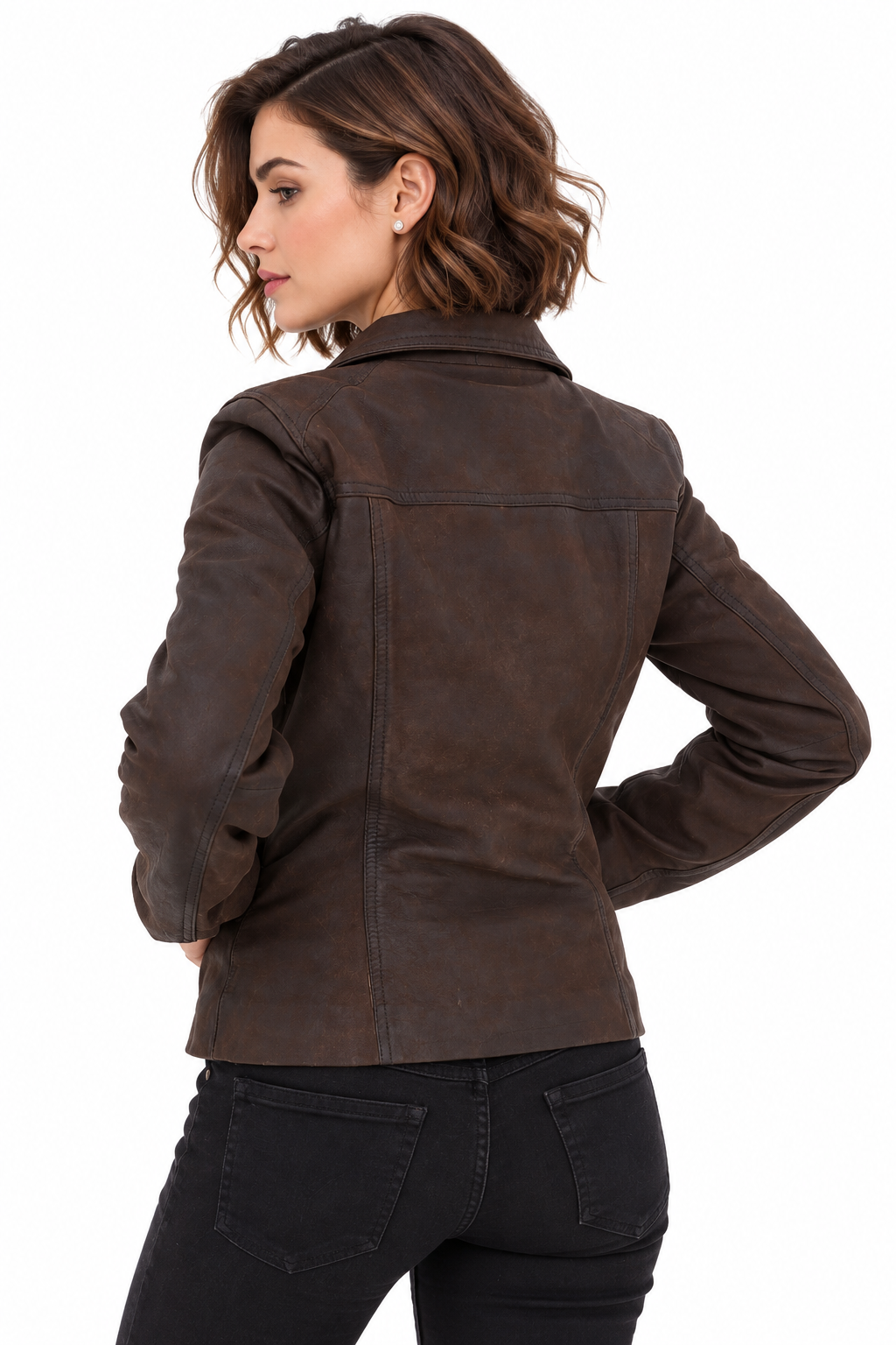 Women's New Real Black Soft Nubuck Suede Classic Jacket | Majestic Leather Majestic Leather