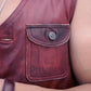 New Men's Biker Vintage Tan Brown Real Leather Motorcycle Button-Down Vest