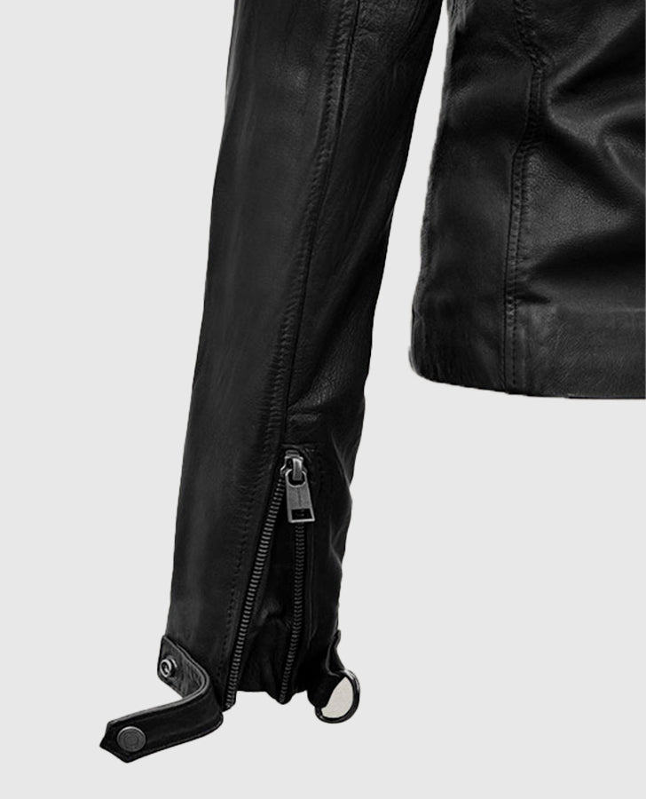 Chloe Decker Black Leather Jacket – Women’s | Majestic Leather — interior lining | Majestic Leather UK