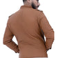 Men's New Biker Light Tan Brown Lambskin Leather Shirt | Majestic Leather Majestic Leather