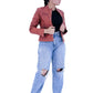 Women's New Real Lambskin Camel Brown Brando Biker Leather Jacket | Majestic Leather (Copy) Majestic Leather