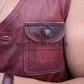 New Men's Biker Vintage Tan Brown Real Leather Motorcycle Button-Down Vest