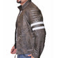 Vintage Distressed Faded Brown Fight Club Leather Jacke — interior lining | Majestic Leather UK