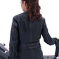 Women's New REAL LEATHER BIKER VINTAGE SOFT BLACK LAMBSKIN BLAZER COAT Majestic Leather