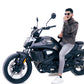 NEW MENS AVIATOR DISTRESS BLACK GREY REAL LEATHER JACKET