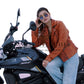 Women's New Real Lambskin Camel Brown Biker Leather Jacket | Majestic Leather Majestic Leather
