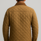 Majestic Leather - Men's New Men’s Tan Yellow Quilted Stone Jacket with Corduroy Collar – Diamond Stitch Field Coat with Zip Closure Majestic Leather