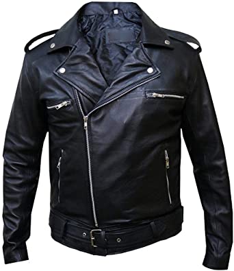 The Walking Dead Negan Leather Jacket | Majestic Leather — back view | Majestic Leather UK