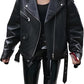 90's Women Casual Oversize Bomber Lambskin Soft Real Leather Jacket