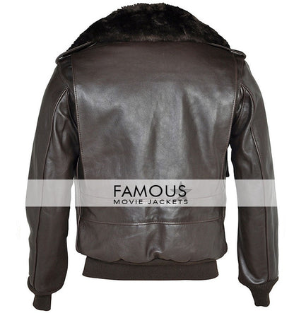 Men's A2 Bomber Jacket — back view | Majestic Leather UK