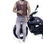 New Men's Biker Vintage Tan Brown Real Leather Motorcycle Button-Down Vest