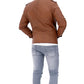 Men's New Biker Light Tan Brown Lambskin Leather Shirt | Majestic Leather Majestic Leather