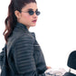 Women's Black Rub Off Biker Lambskin Leather Jacket | Majestic Leather Majestic Leather