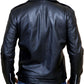 Black Leather Jacket Lapel Collar | Majestic Leather — collar detail | Majestic Leather UK