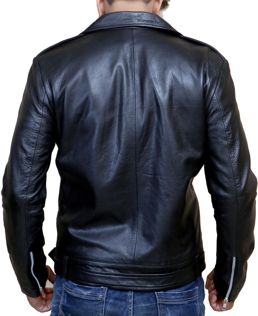 Black Leather Jacket Lapel Collar | Majestic Leather — collar detail | Majestic Leather UK