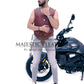 New Men's Biker Vintage Tan Brown Real Leather Motorcycle Button-Down Vest