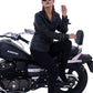 Women's New REAL LEATHER BIKER VINTAGE SOFT BLACK LAMBSKIN BLAZER COAT Majestic Leather