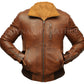 Men's New Tan Safari Biker Hooded Brown Lambskin Leather Jacket | Majestic Leather Majestic Leather