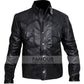 Walking Dead The Governor Black Leather Jacket | Majestic Leather — front view | Majestic Leather UK
