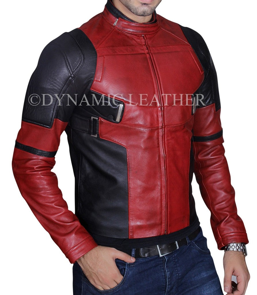 Majestic Leather - Deadpool Wade Wilson Ryan Reynolds Leather Jacket-BLACK FRIDAY SALE 30% OFF