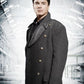 Majestic Leather - Capitaine Jack Harkness Gris Laine Tissu Fashion Caban