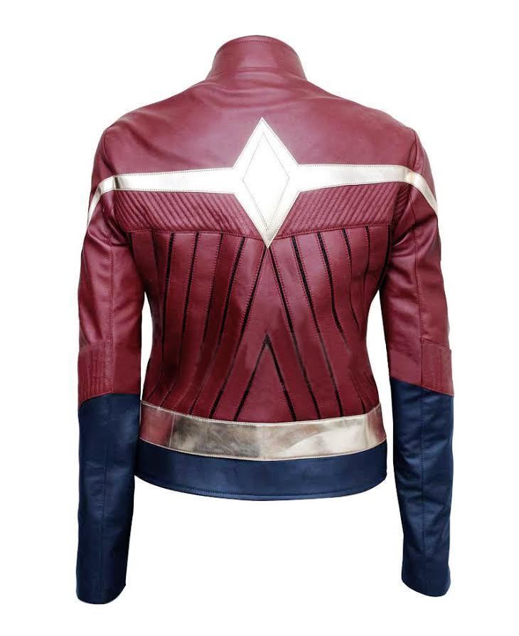 Majestic Leather - Wonder Woman Neues stilvolles Damen Halloween Kostüm Prty Lederjacke