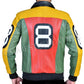 Majestic Leather - 8 Ball Pool Seinfeld Michael Hoban MI Bomber Genuine Leather Jacket All Sizes