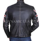 Majestic Leather - Mens Biker Vintage Distressed Brown Union Jack Cafe Racer Leather Jacket