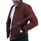 Majestic Leather - New Aviator Bomber Pilot Brown Nubuck Leather Jacket