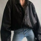 Majestic Leather - 90's Women Casual Oversize Bomber Lambskin Soft Real Leather Jacket