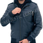 Majestic Leather - New Men's Genuine Real Leather Jacket Black Bomber Winter Hooded Jacket Coat
